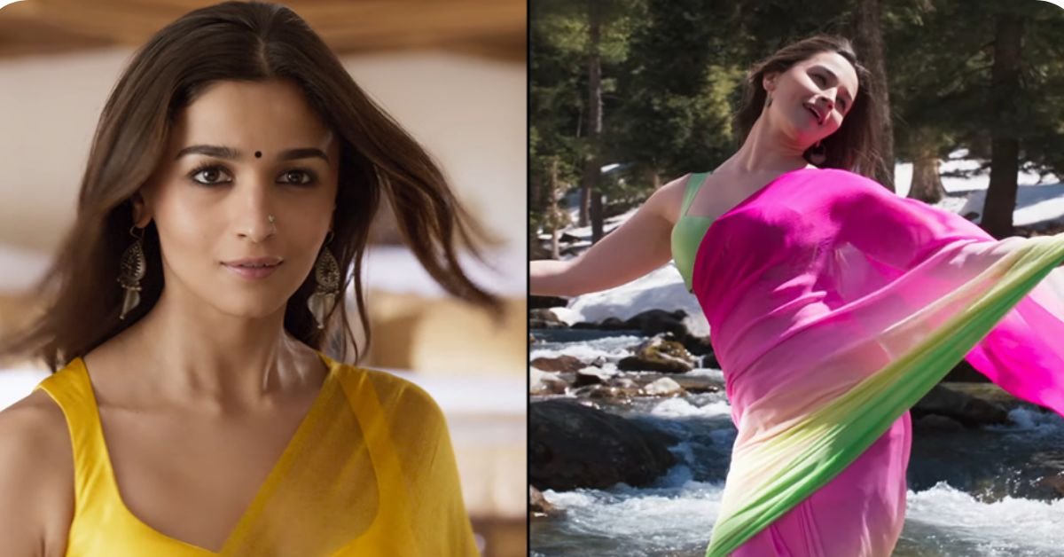 Alia Bhatt Saree In Rocky Aur Rani Ki Prem Kahani