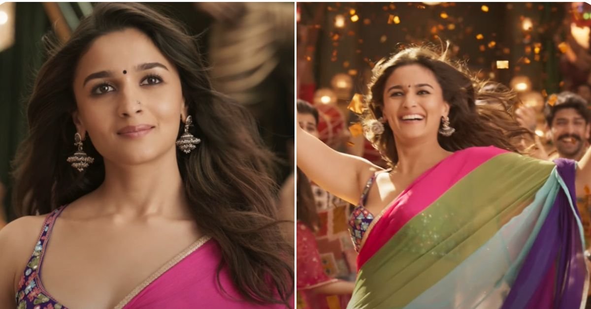 Alia bhatt saree in Rocky Aur Rani Ki Prem Kahani