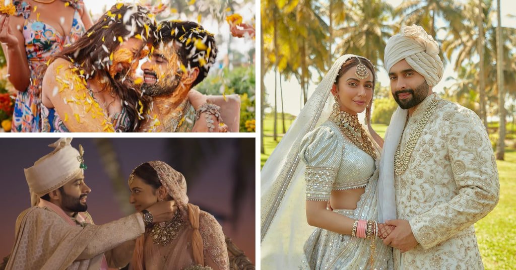 Rakul Preet and Jackky Bhagnani's wedding outfits