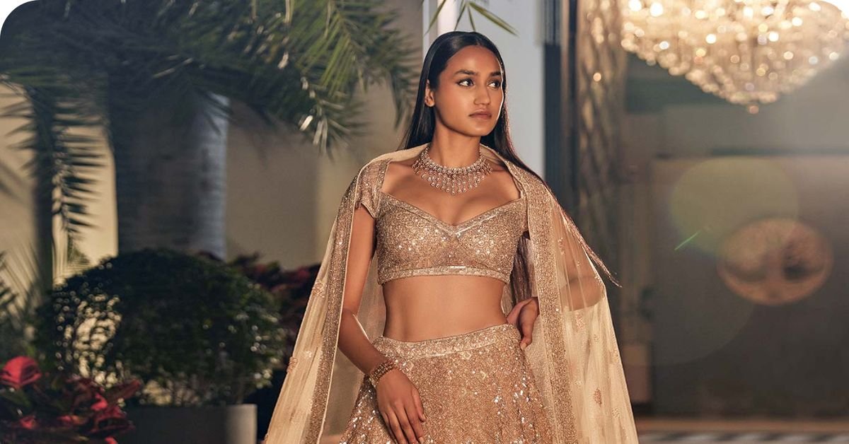 Golden Bridal Lehenga 