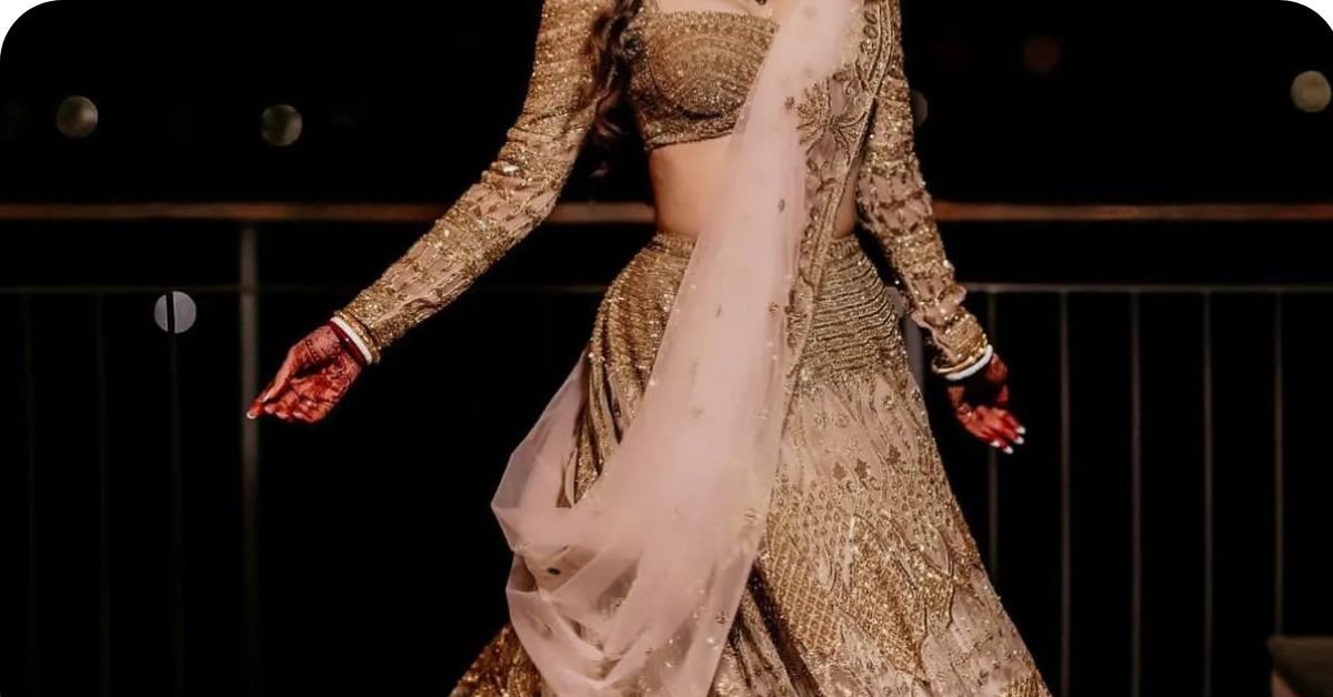 Golden Bridal Lehenga