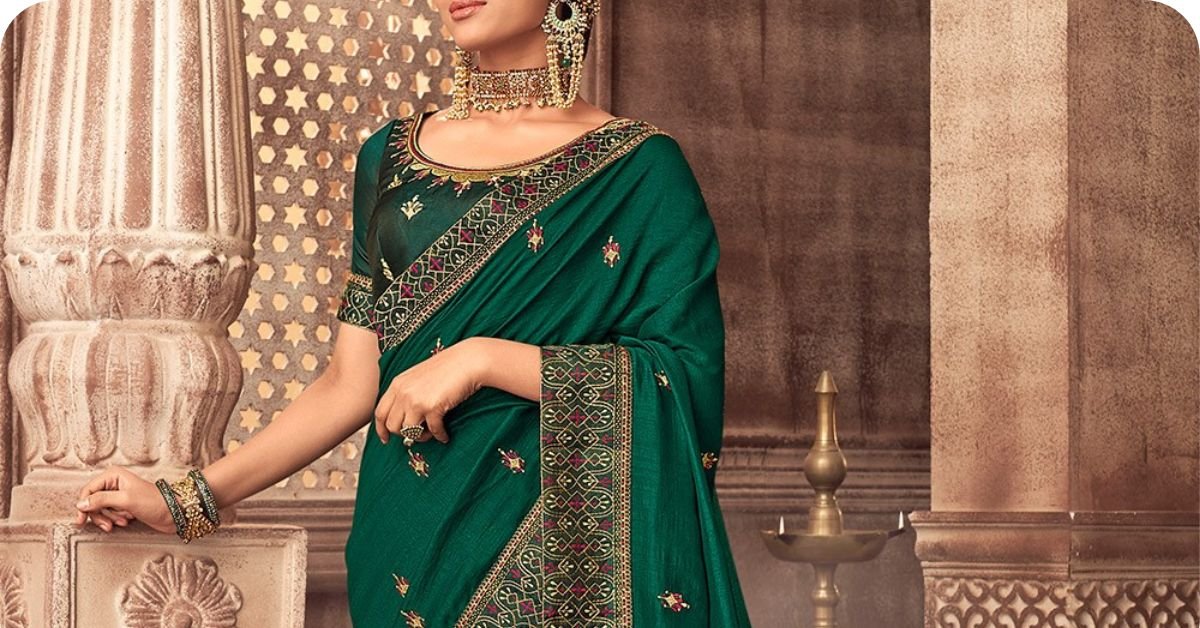 green saree blouse designs