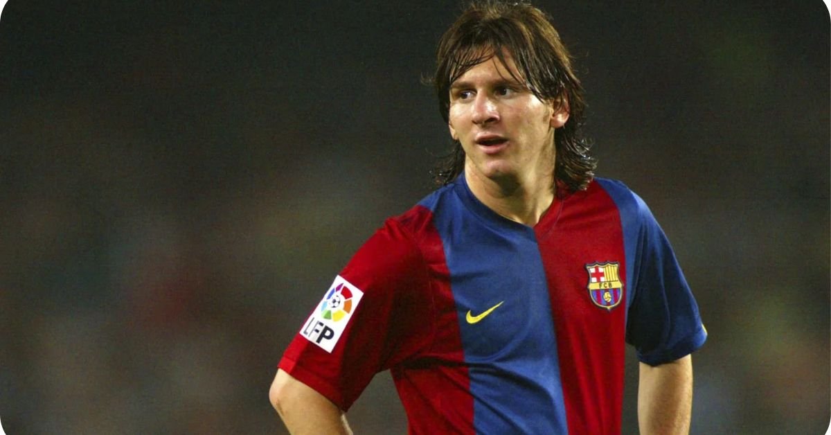 Lionel Messi looks