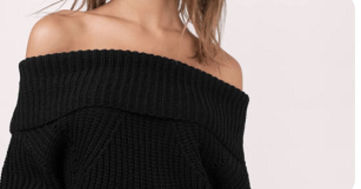 Off-shoulder sweaters