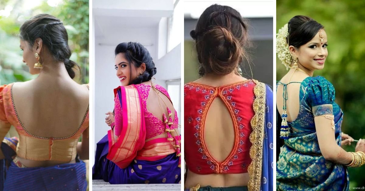 Puff blouse back designs