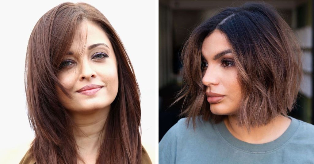 Hairstyle for round face to look slim