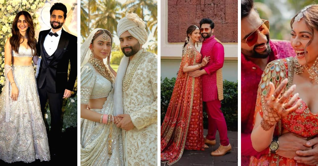 Rakul Preet and Jackky Bhagnani's wedding outfits