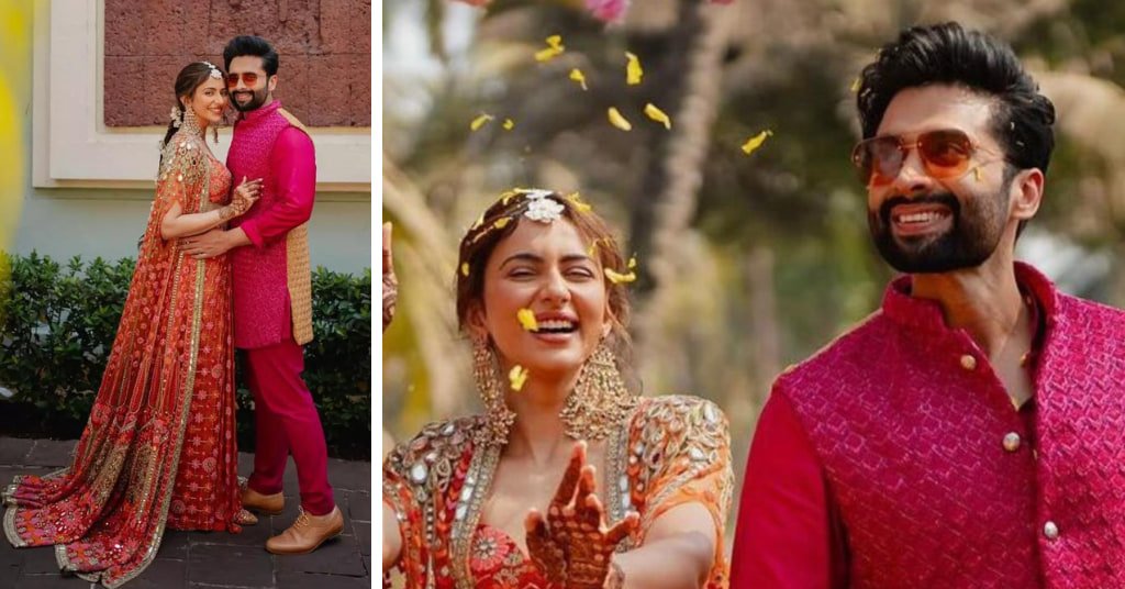 Rakul Preet and Jackky Bhagnani's wedding outfits