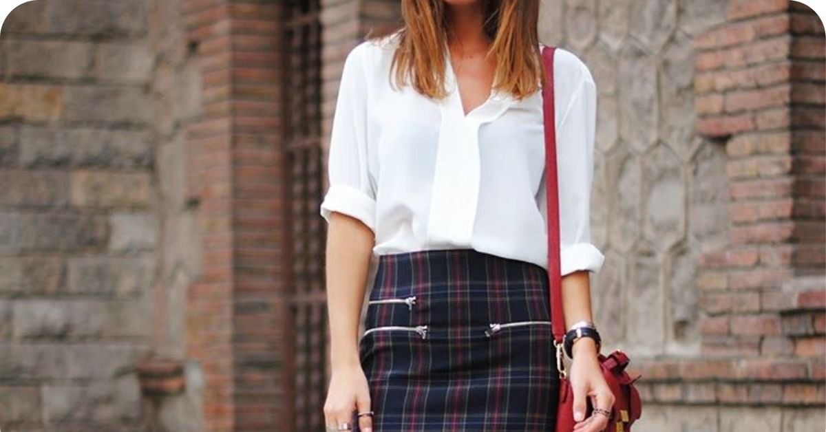 What To Wear With Plaid Skirt