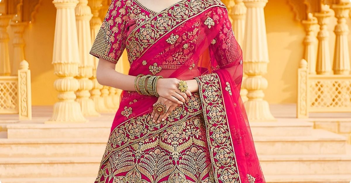 golden bridal lehenga