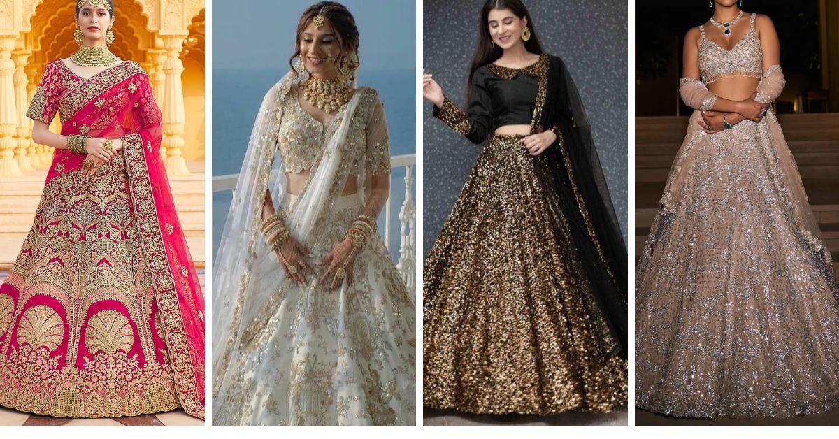 golden bridal lehenga