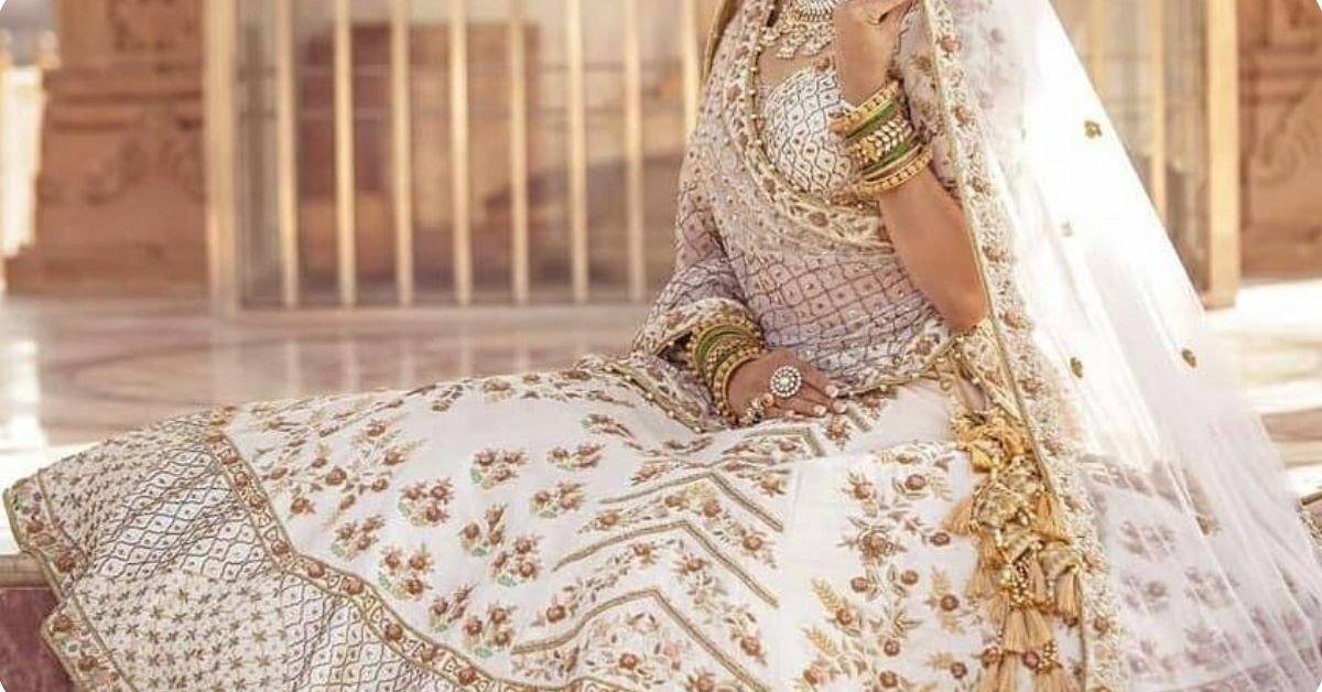 golden bridal lehenga