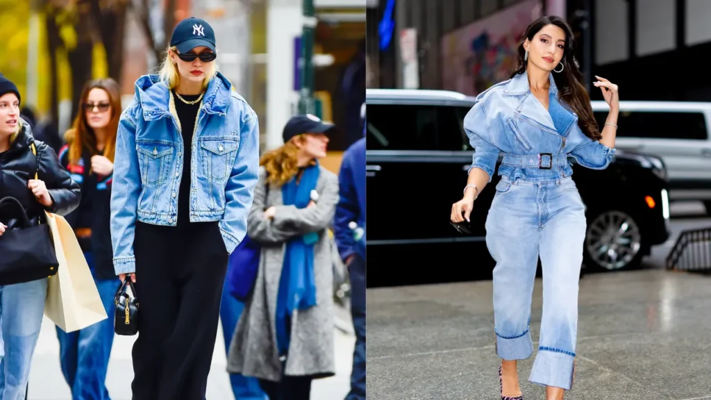 Denim Jacket over Top and Jeans