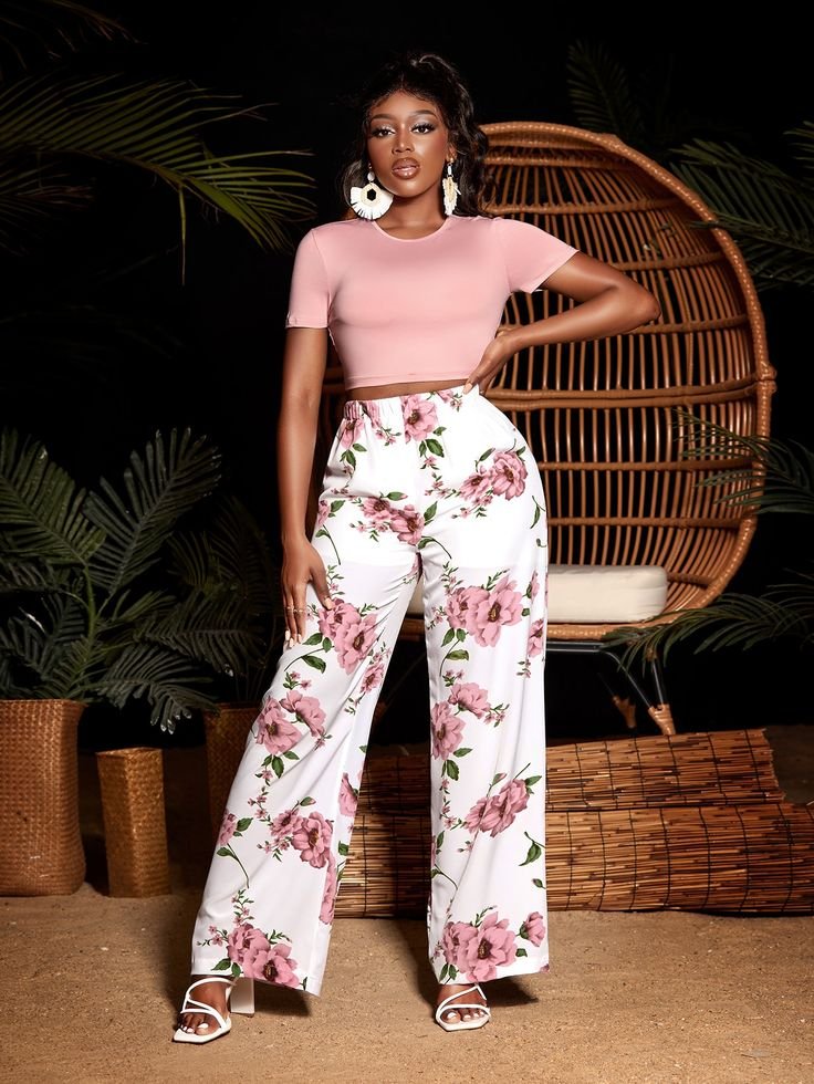 Printed Pants + Solid Tee