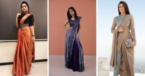 modern way to style saree