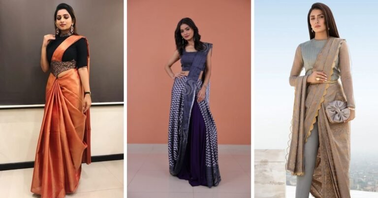 modern way to style saree