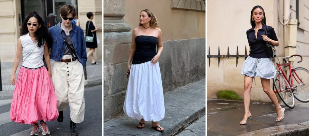 Bubble Hem Skirt with Tank Top