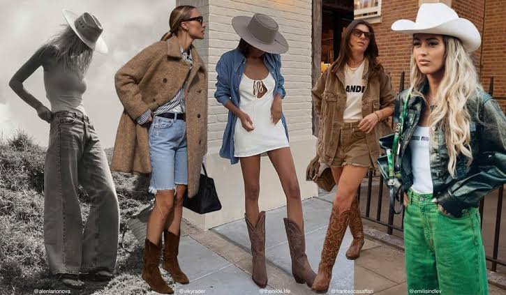 Sequin Top and Cowboy Boots