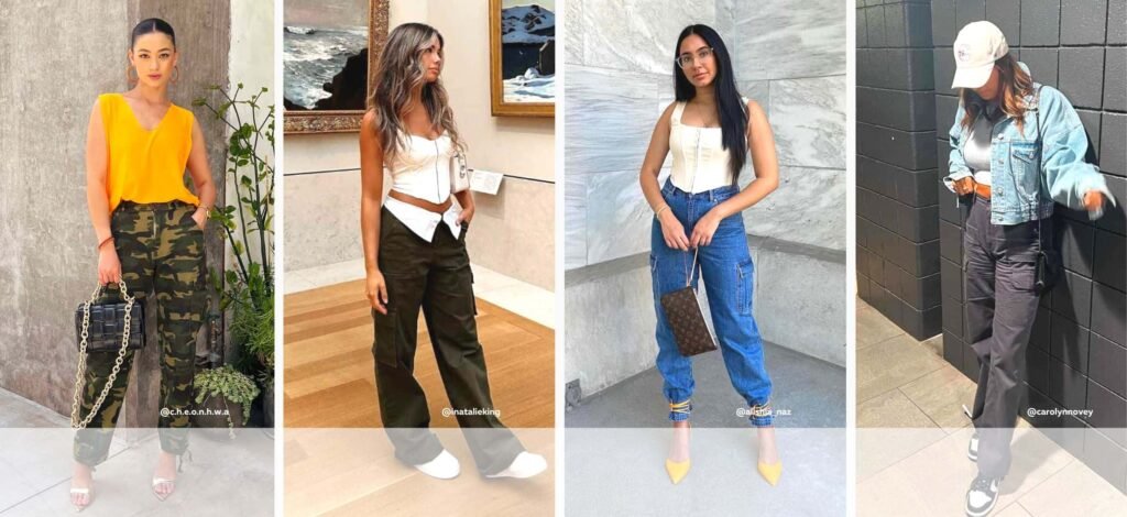 Corset Top with Cargo Jeans